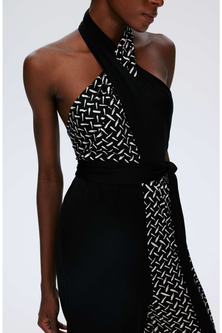 Cort Mixed Print Sleeveless Jumpsuit, Alternate, color, TIGRIS/BLACK
