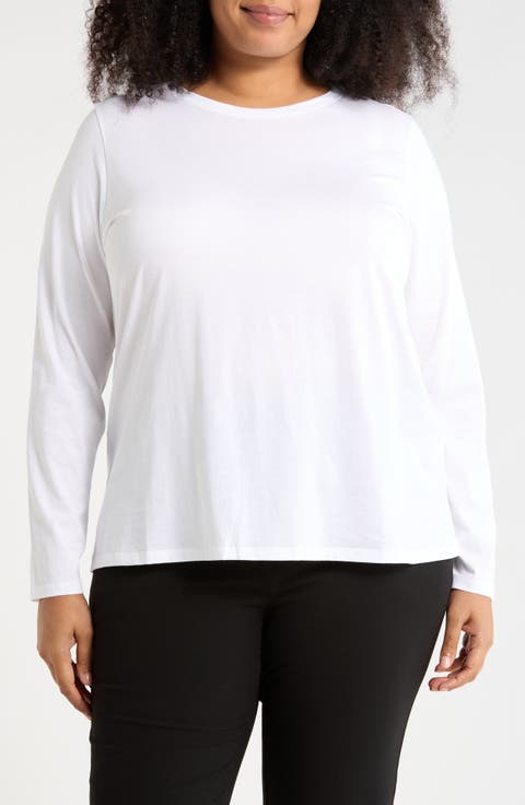 Long Sleeve Organic Cotton T-Shirt (Plus)