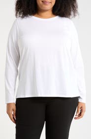 Eileen Fisher Long Sleeve Organic Cotton T-Shirt