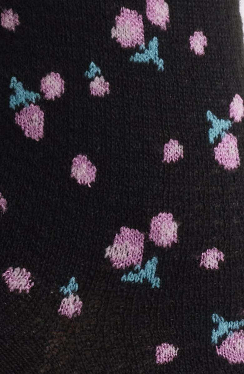 Stems Lattice Flower Quarter Socks, Alternate, color, 