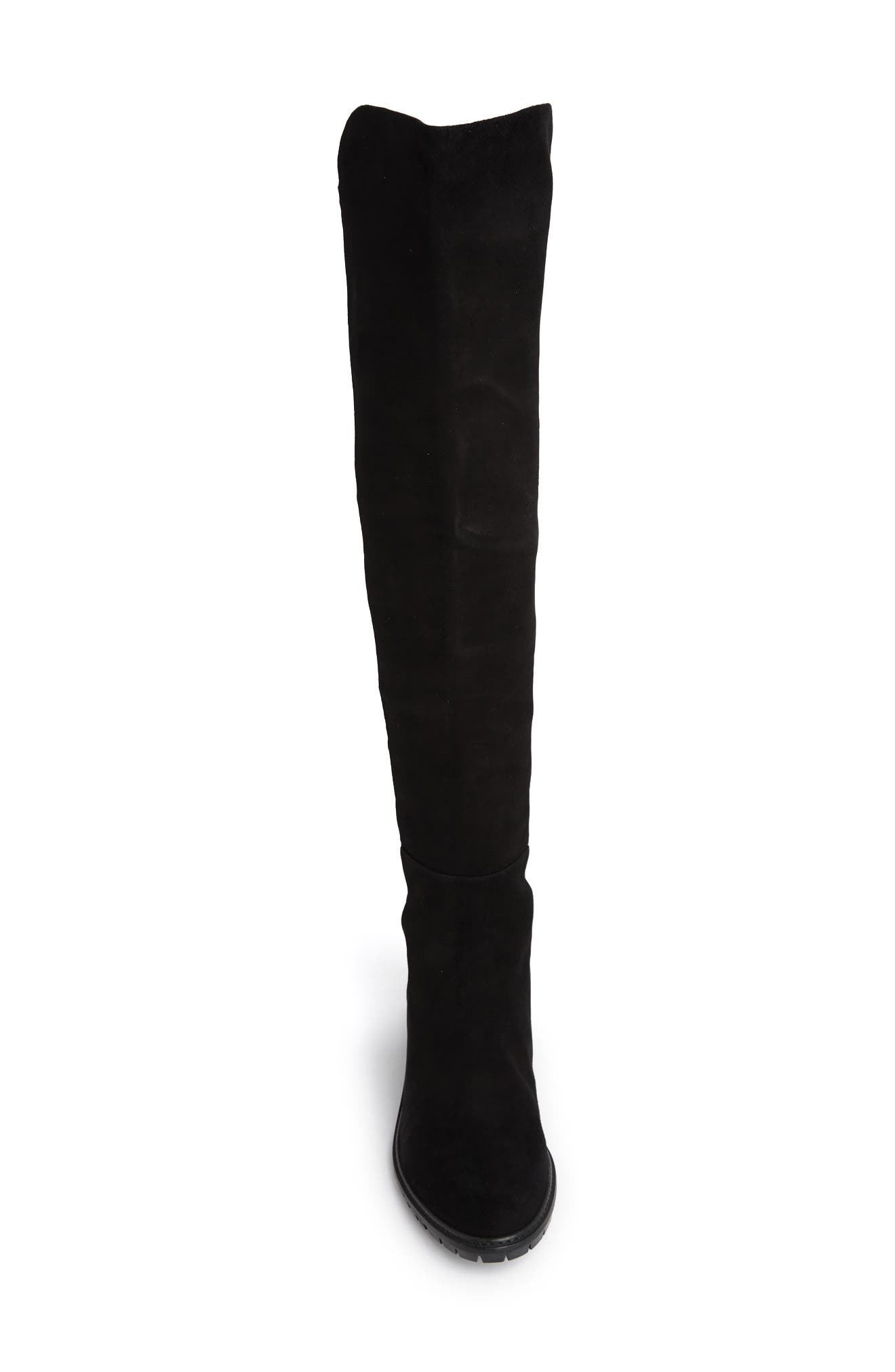 City Over-the-Knee Boot, Alternate, color, BLACK