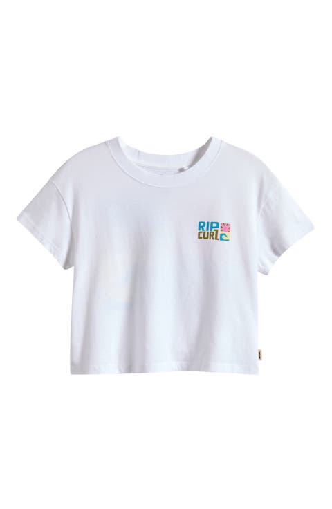 Kids' Island Cotton Cropped T-Shirt (Big Kid)
