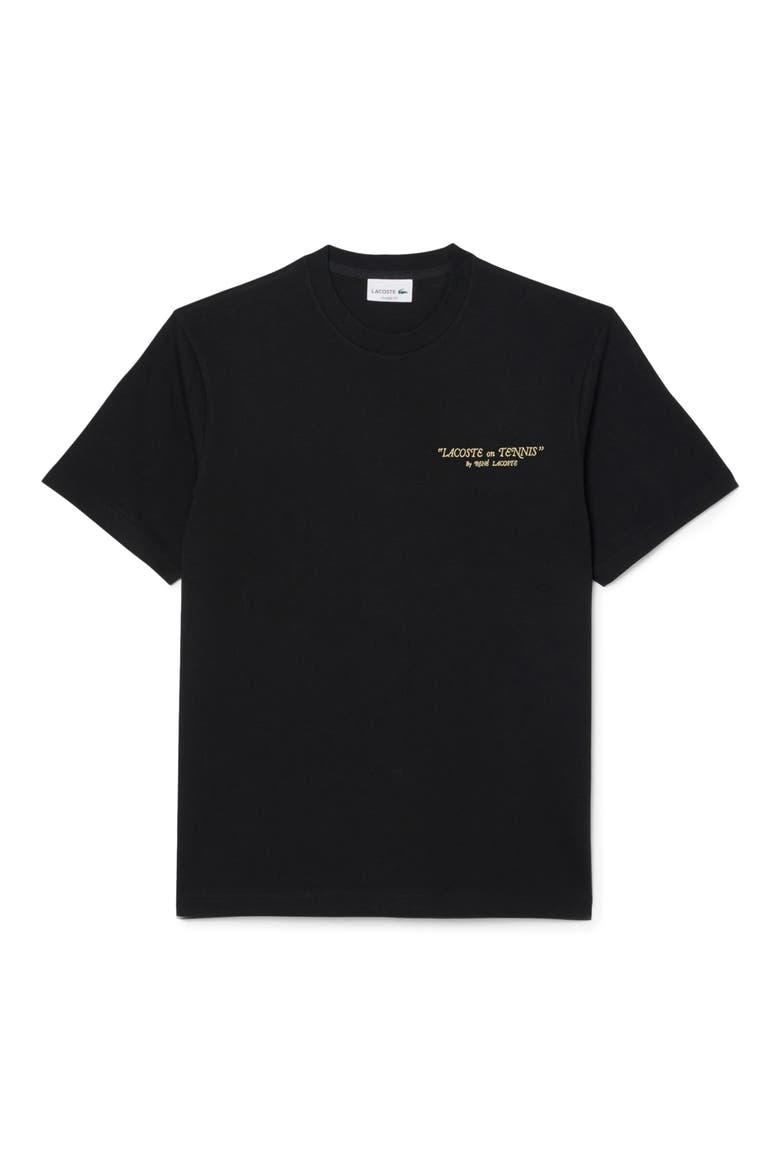 Core Originals Embroidered Cotton Graphic T-Shirt, Alternate, color, BLACK