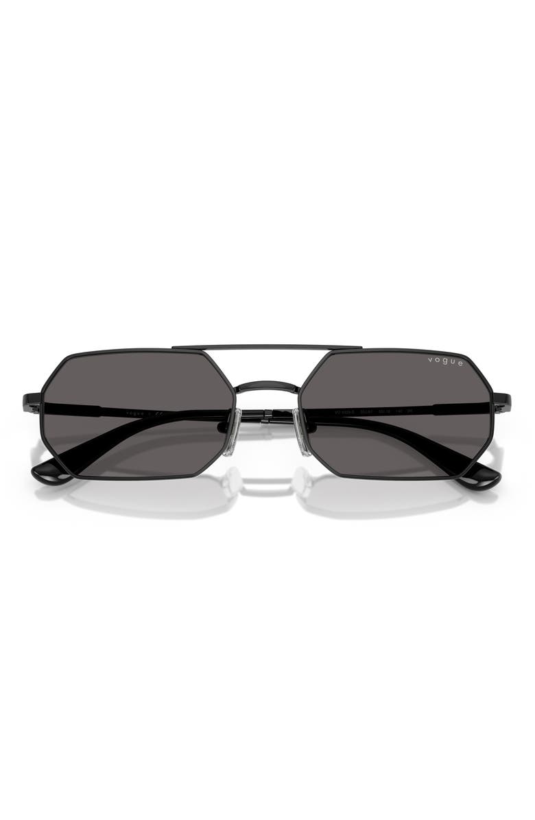 VOGUE 55mm Irregular Sunglasses, Alternate, color, Black