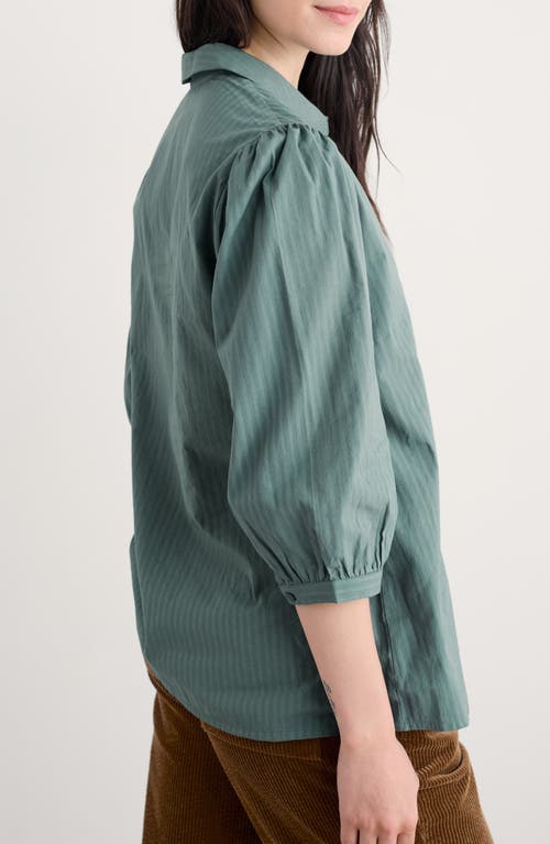 Seasalt Cornwall Hope Cottage Organic Cotton Button-up Shirt In Brown
