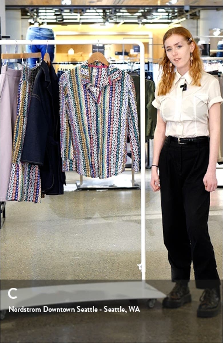 Flower Field Crinkle Button-Up Shirt, sales video thumbnail