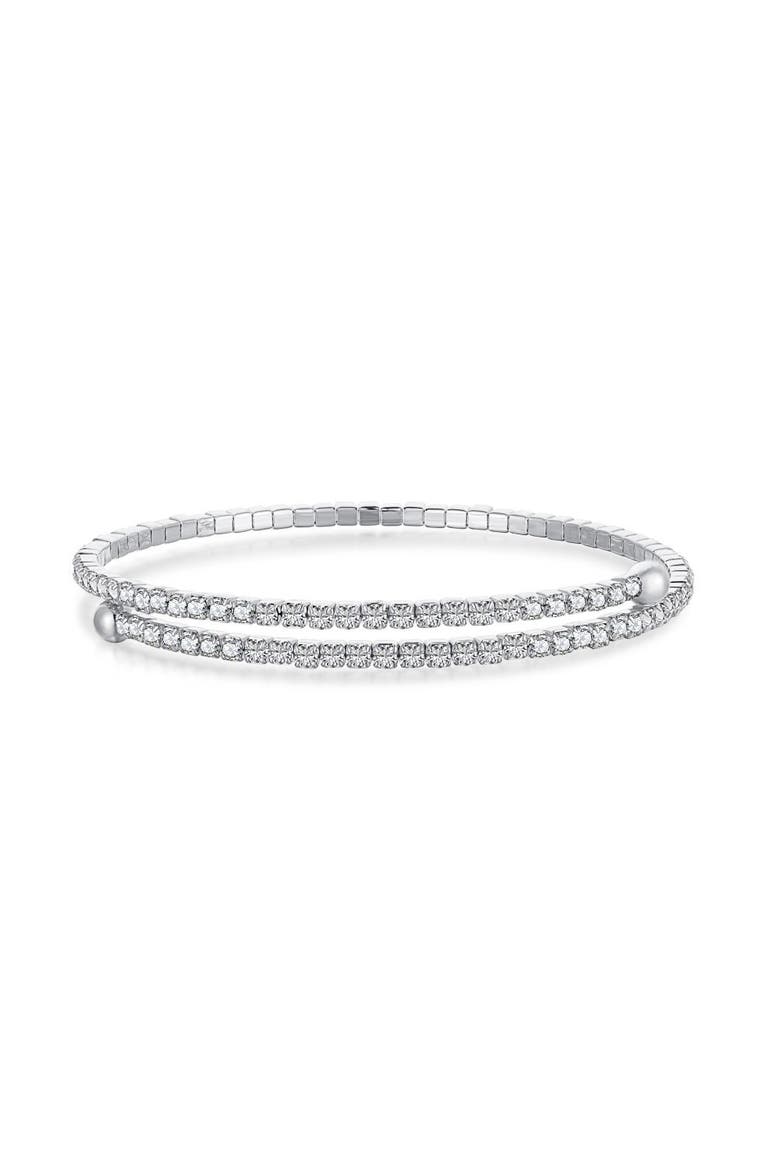 Wrap Around Tennis Bracelet, Main, color, Silver
