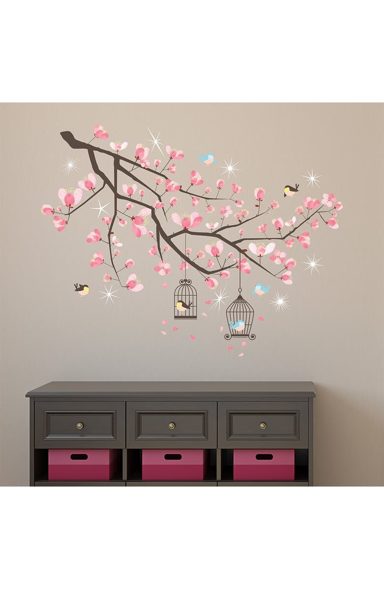 WALPLUS Crystal Cherry Blossom Tree Wall Sticker, Alternate, color,