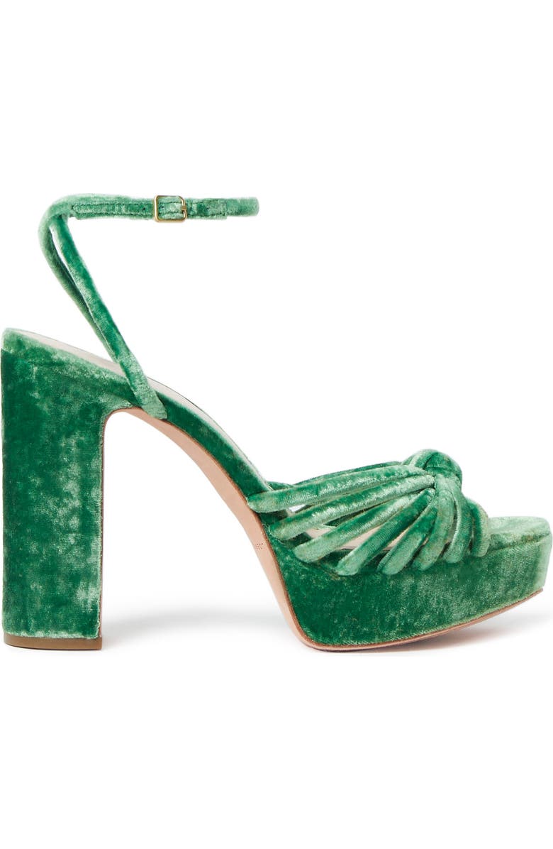 Loeffler Randall Rivka Knotted Platform Sandal, Alternate, color, Cyprus
