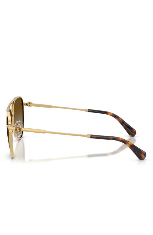 Swarovski 59mm Crystal Embellished Gradient Polarized Pilot Sunglasses In Brown