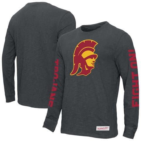 Men
s Mitchell 
Ness  Charcoal USC Trojans Team Pride Long Sleeve T-Shirt