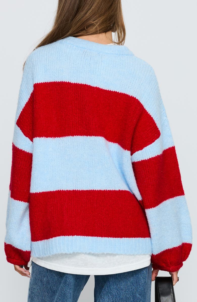 Princess Polly Bastien Stripe Oversize Sweater, Alternate, color, 