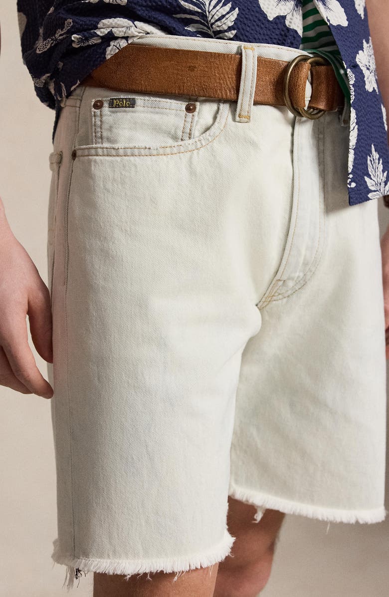 Polo Ralph Lauren Classic Fit Frayed Hem Denim Shorts, Alternate, color, Clearwater