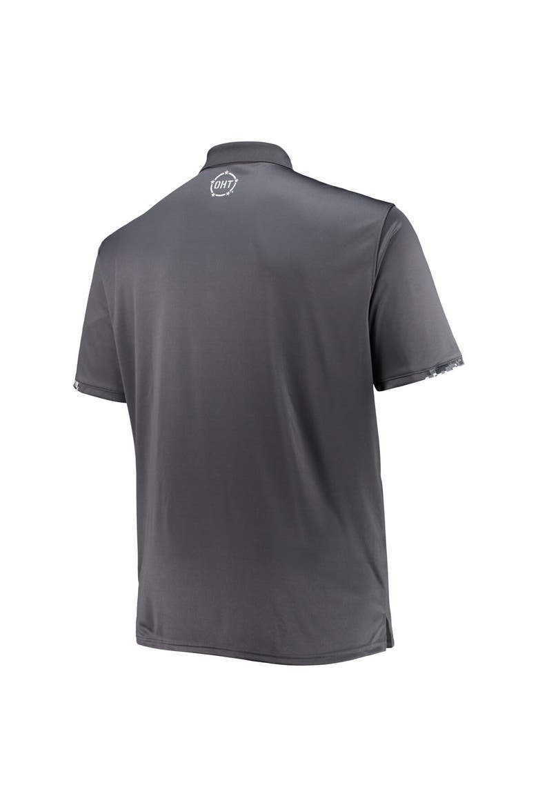 Men's Colosseum Charcoal Georgia Bulldogs Big & Tall OHT Military Appreciation Digital Camo Polo, Alternate, color, Charcoal