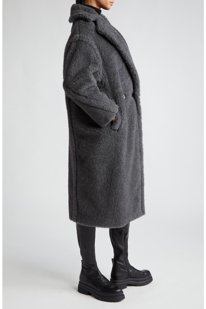 Teddy Bear Icon Coat, Alternate, color, MEDIUM GREY
