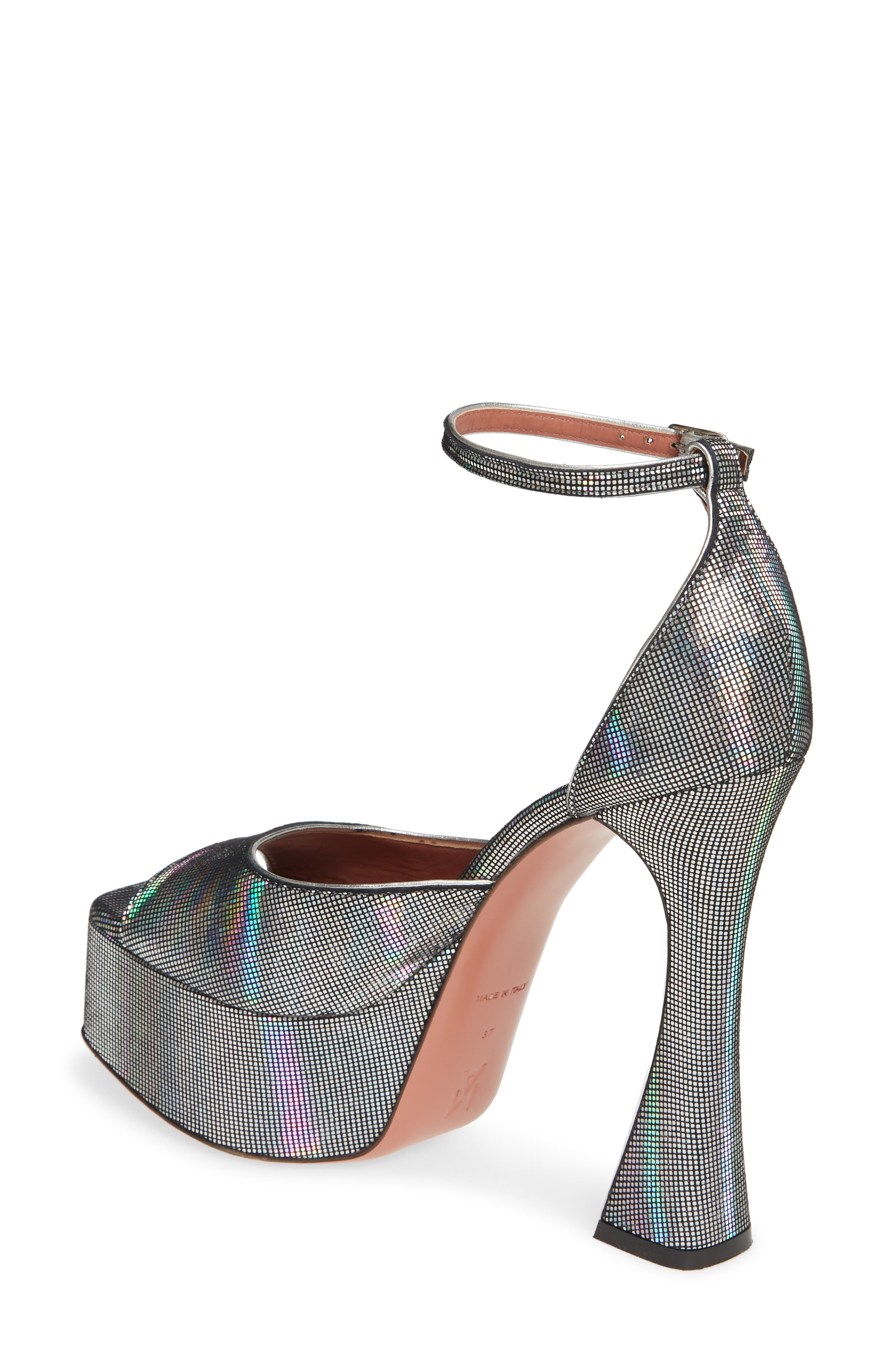 Amina Muaddi Bianca Platform Sandal, Alternate, color, 