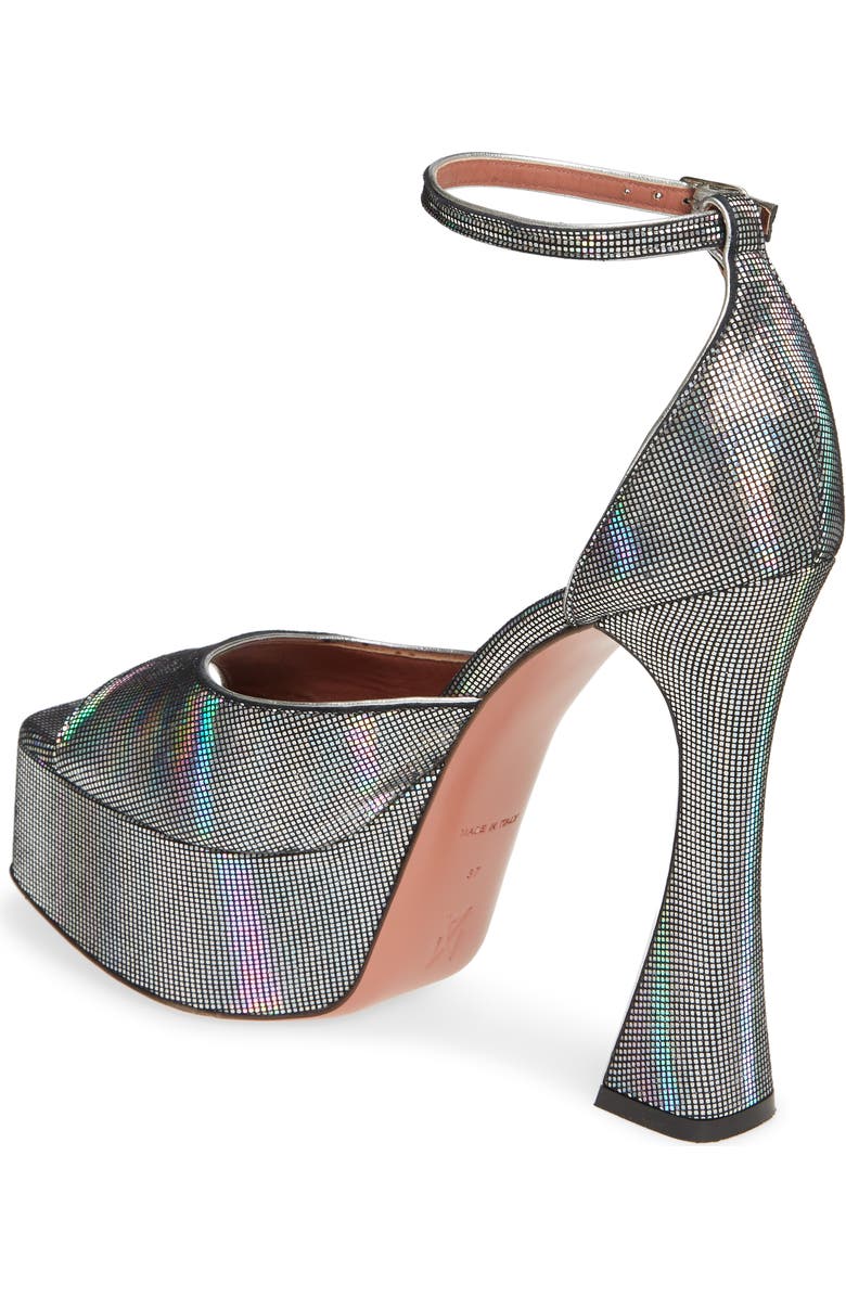 Amina Muaddi Bianca Platform Sandal, Alternate, color,