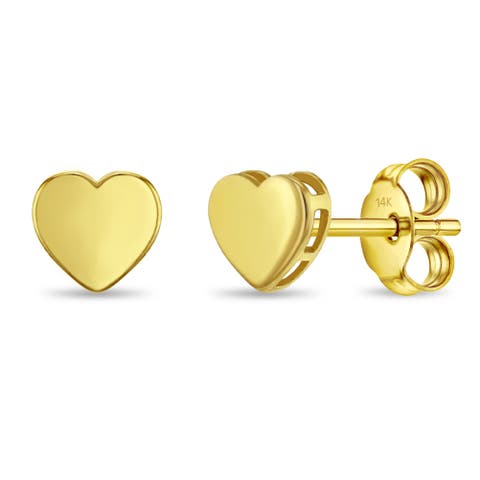 14k Graceful Heart Girl Earrings