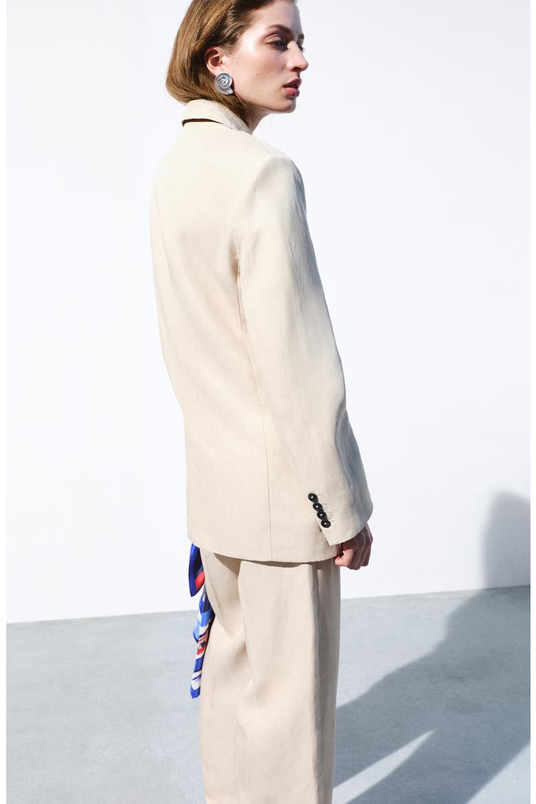 Straight Fit Blazer, Alternate, color, SAND