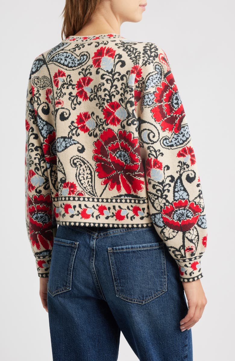 FARM Rio Francesca Sand Knit Cardigan, Alternate, color, 