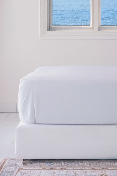 Bedvoyage Luxury 100% Viscose Cooling Fitted Sheet In White