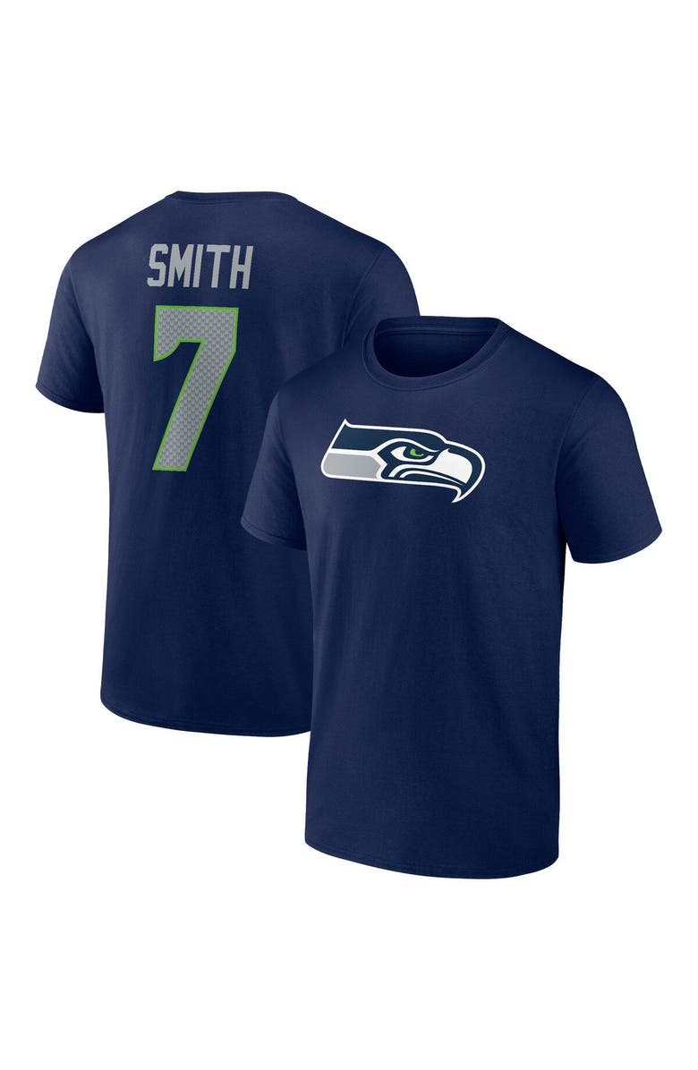 FANATICS Men's Fanatics Branded Geno Smith College Navy Seattle Seahawks Player Icon Name & Number T-Shirt, Main, color, 