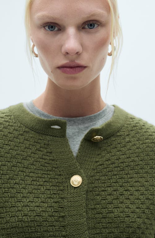 MANGO MANGO TEXTURED CARDIGAN
