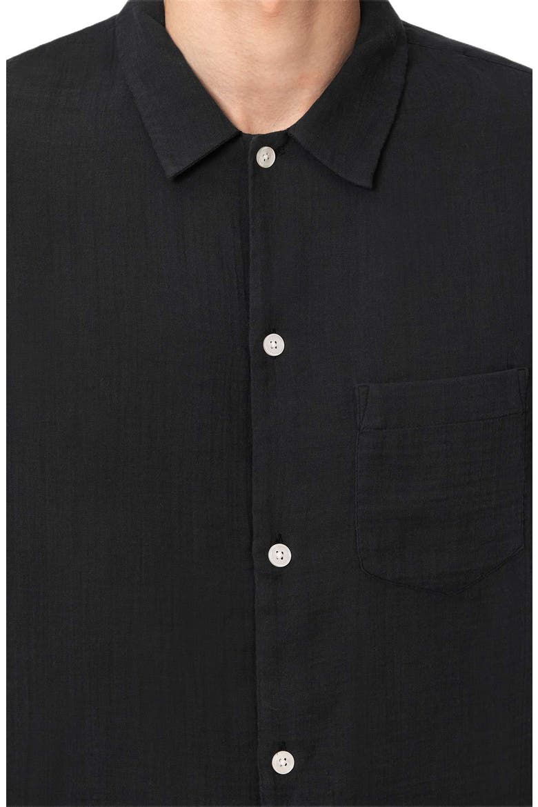 Bale Cotton & Lyocell Button-Up Shirt, Alternate, color, TAP SHOE BLACK