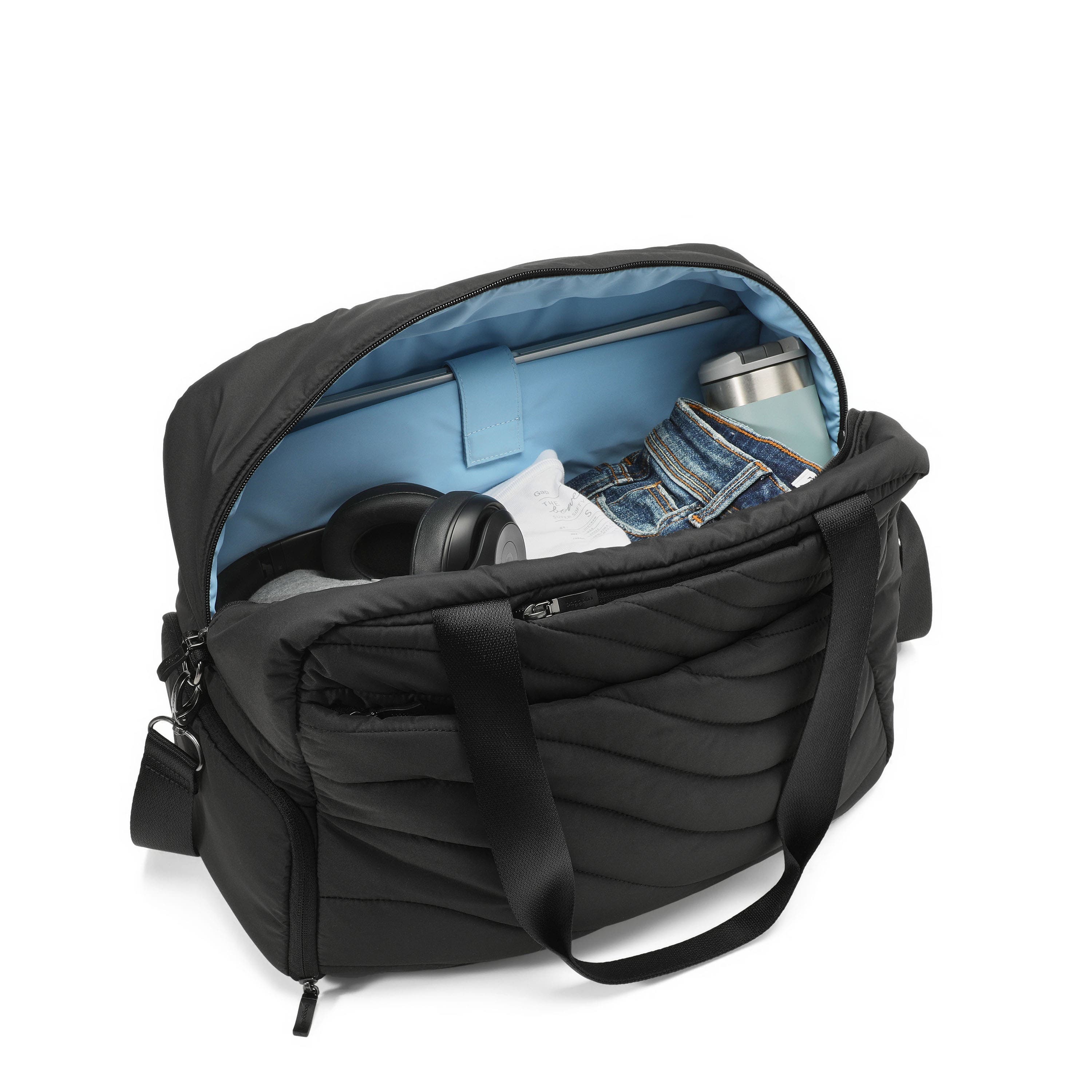 baggallini Set Wave Weekender, Alternate, color, Black Wave Puff