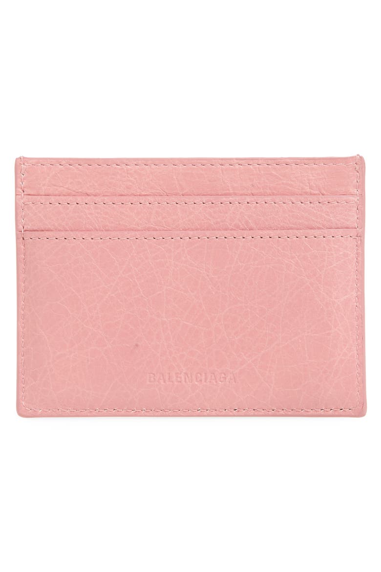 Le City Assorted Charm Crackled Leather Card Case, Alternate, color, 5826 VINTAGE PINK