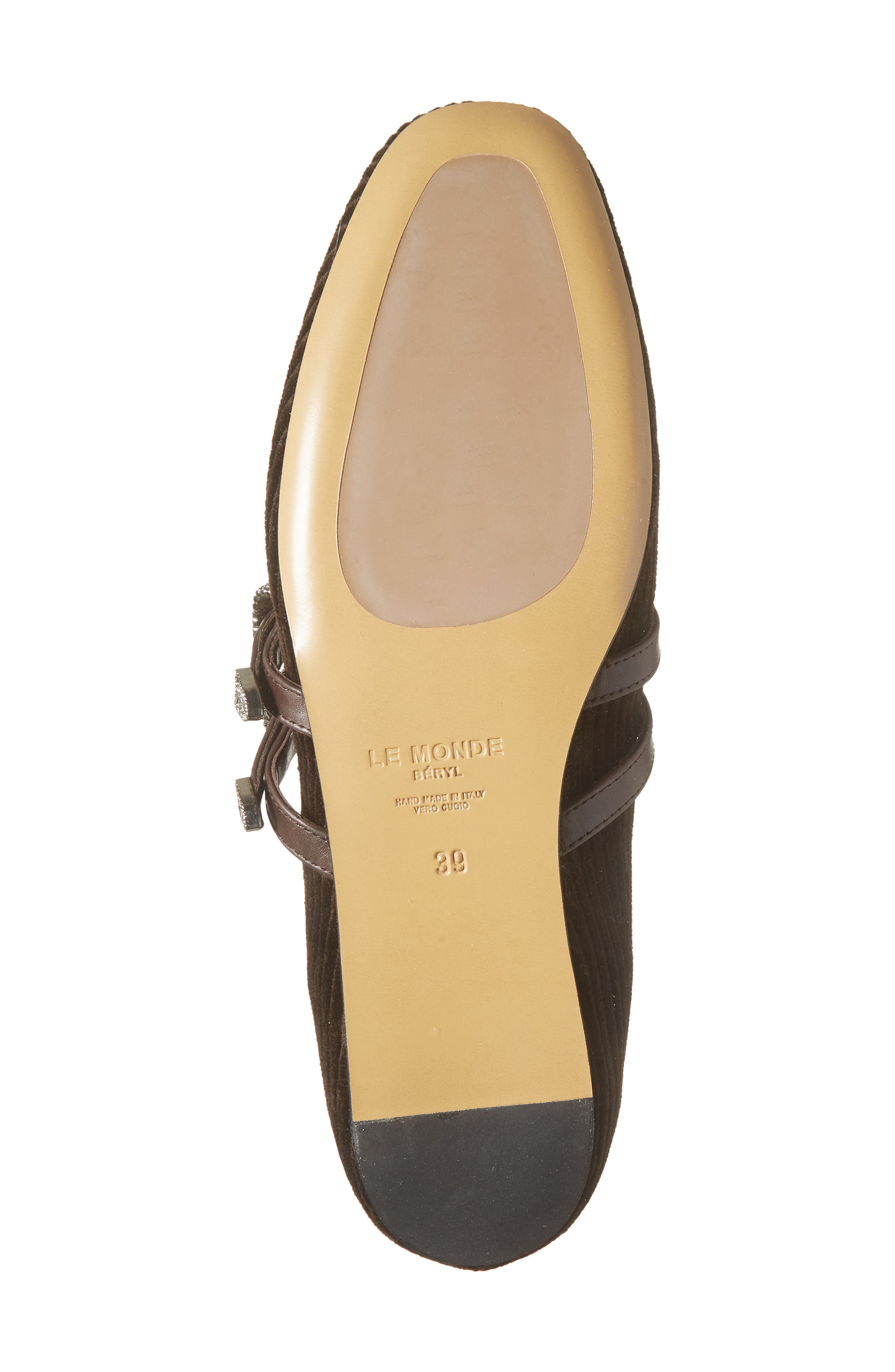 Le Monde Beryl Claudia Corduroy Mary Jane Flat, Alternate, color, Chocolate