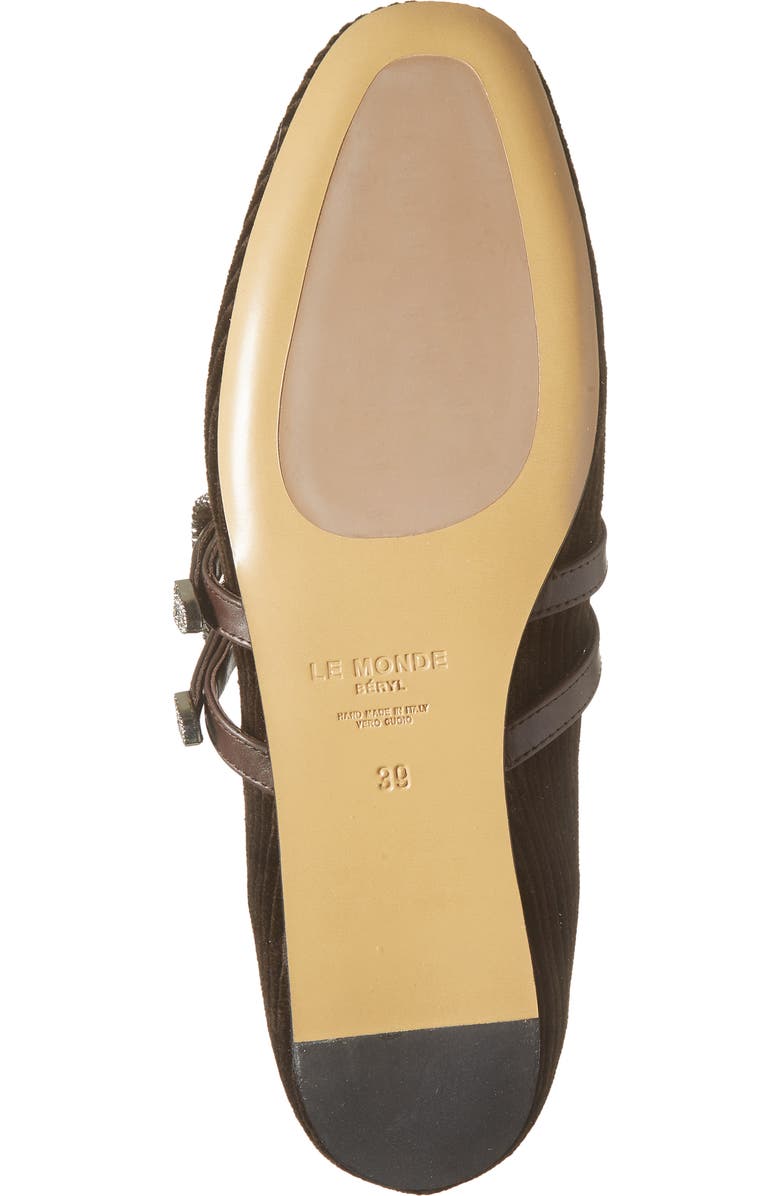 Le Monde Beryl Claudia Corduroy Mary Jane Flat, Alternate, color, Chocolate