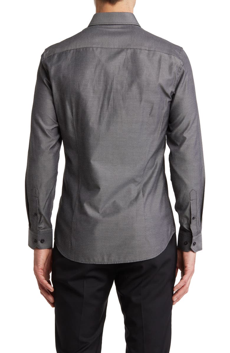 SOUL OF LONDON Pin Dot Stretch Button-Up Shirt, Alternate, color,