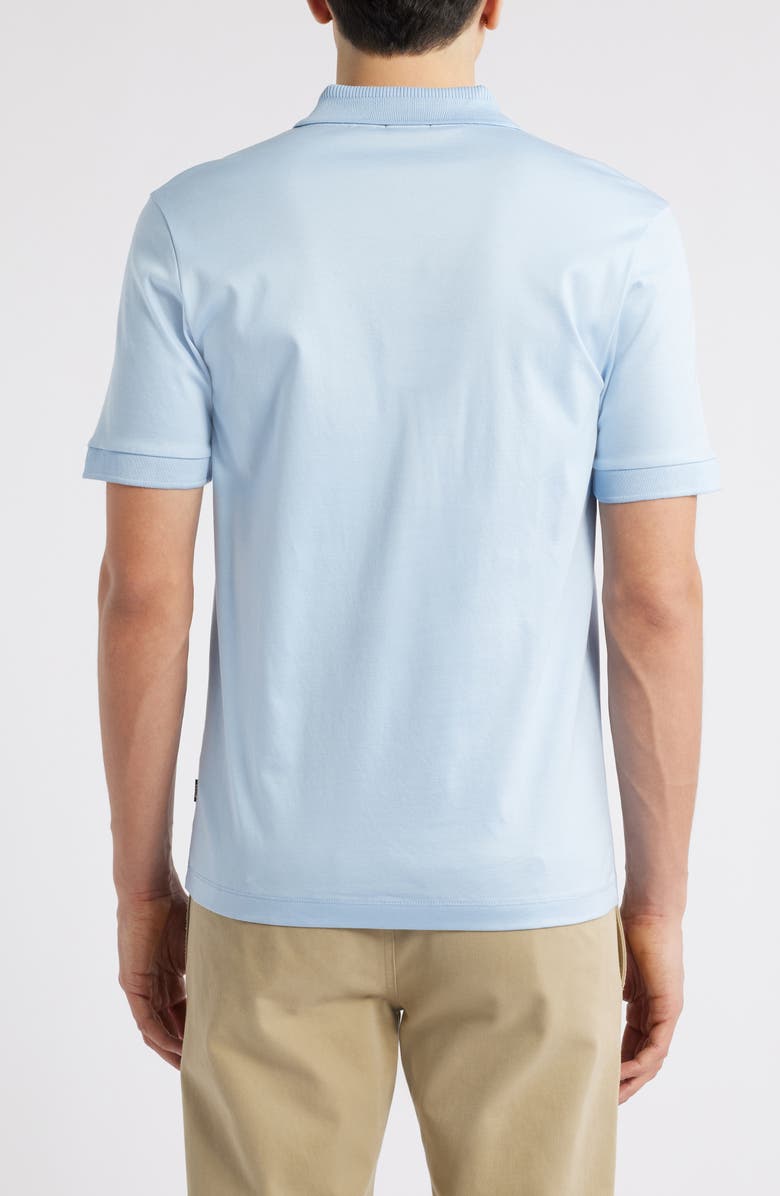 BOSS Phillipson Mercerized Cotton Polo, Alternate, color, Light Blue