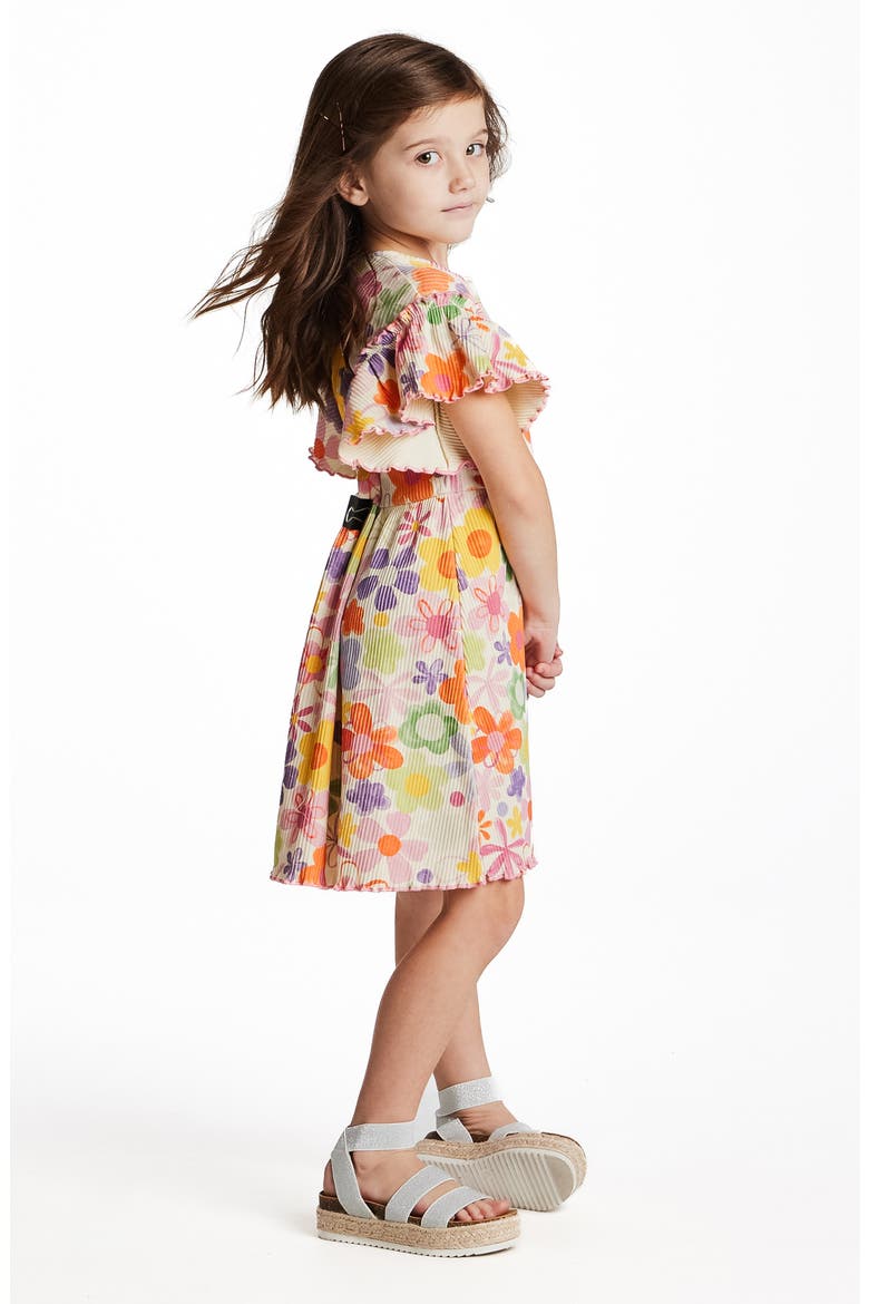 Kids' Rib Print Dress, Alternate, color, WHITE FLORAL
