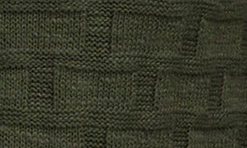 Madewell Basket Weave Knit Bell-sleeve Button-up Shirt In Dark Loden