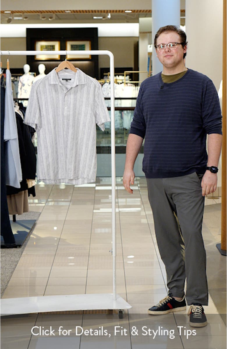 Daiki Stripe Short Sleeve Button-Up Shirt, sales video thumbnail