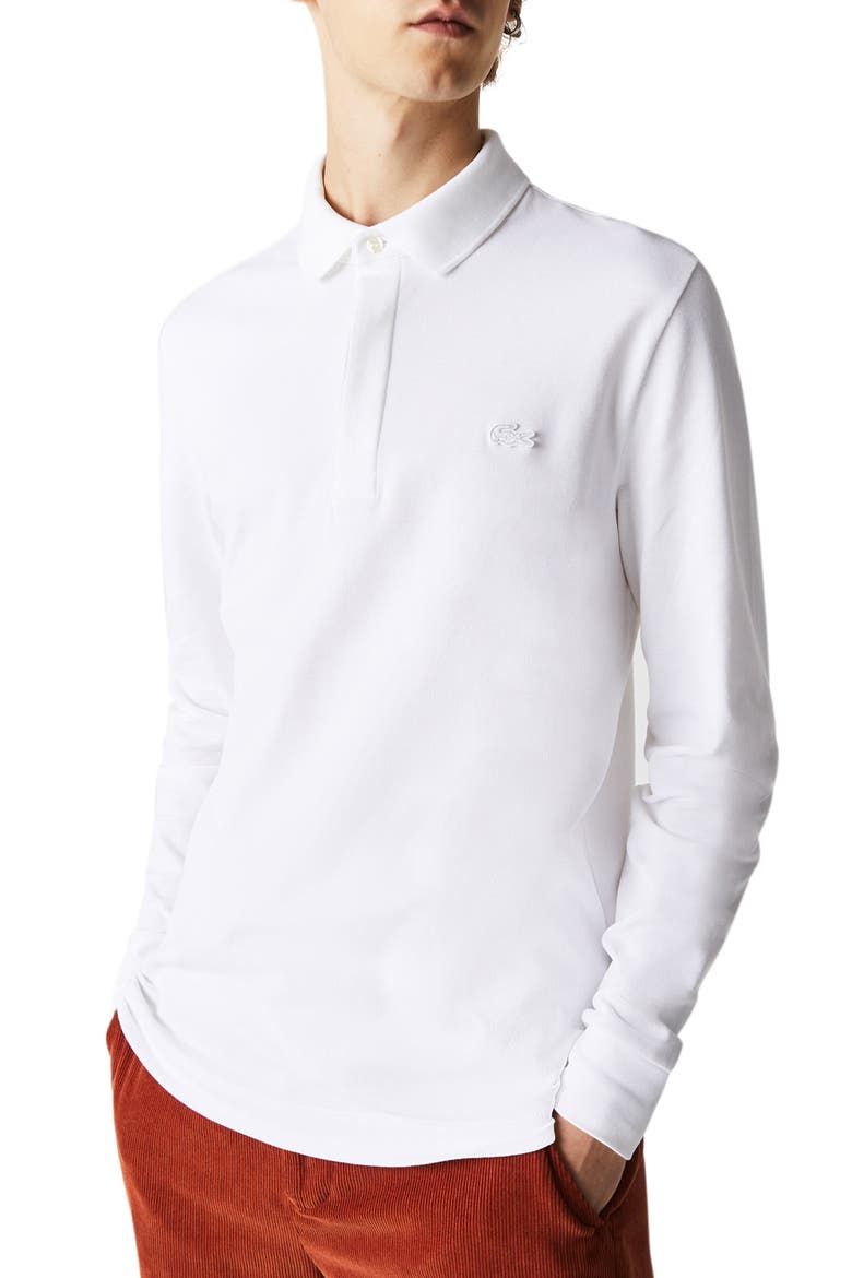 Long Sleeve Polo, Main, color, 001 WHITE