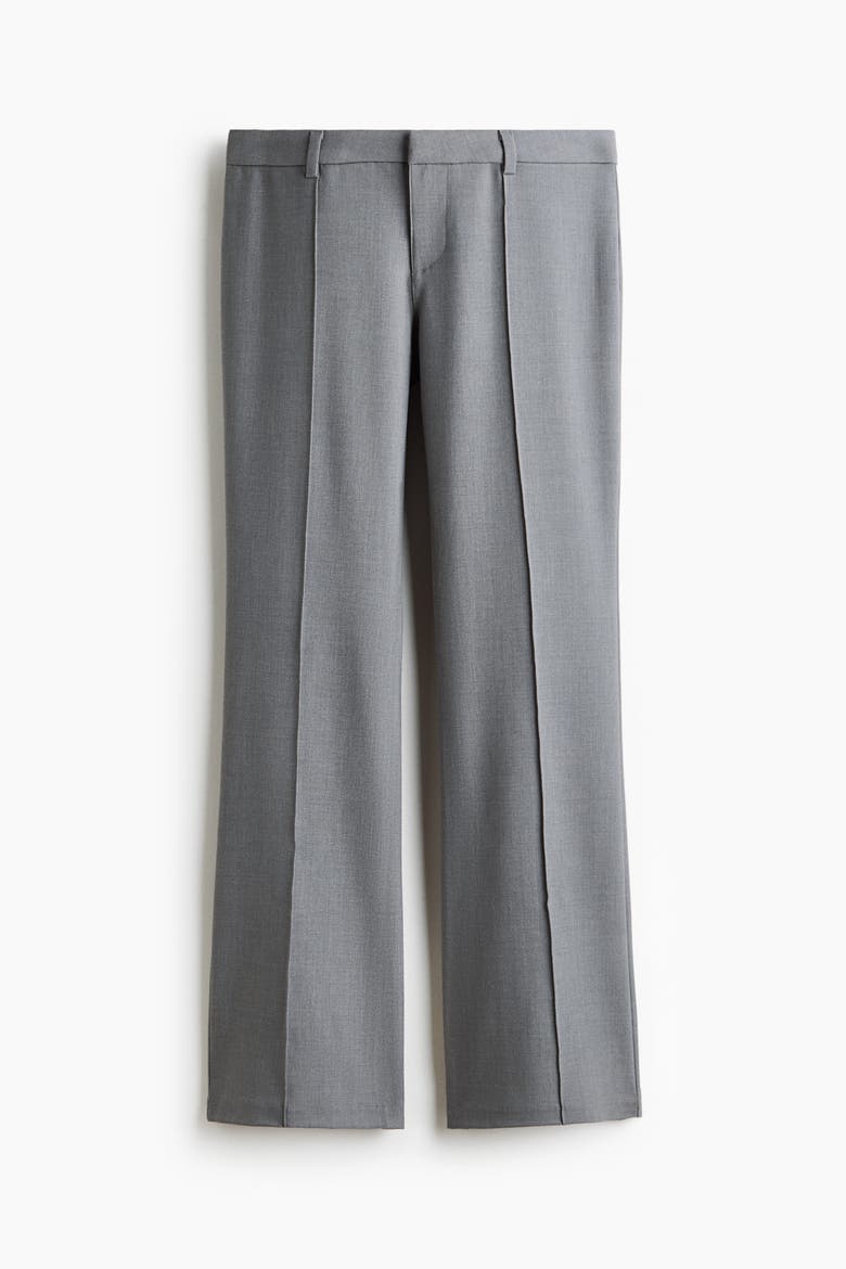 Creased Dress Pants, Main, color, Gray melange