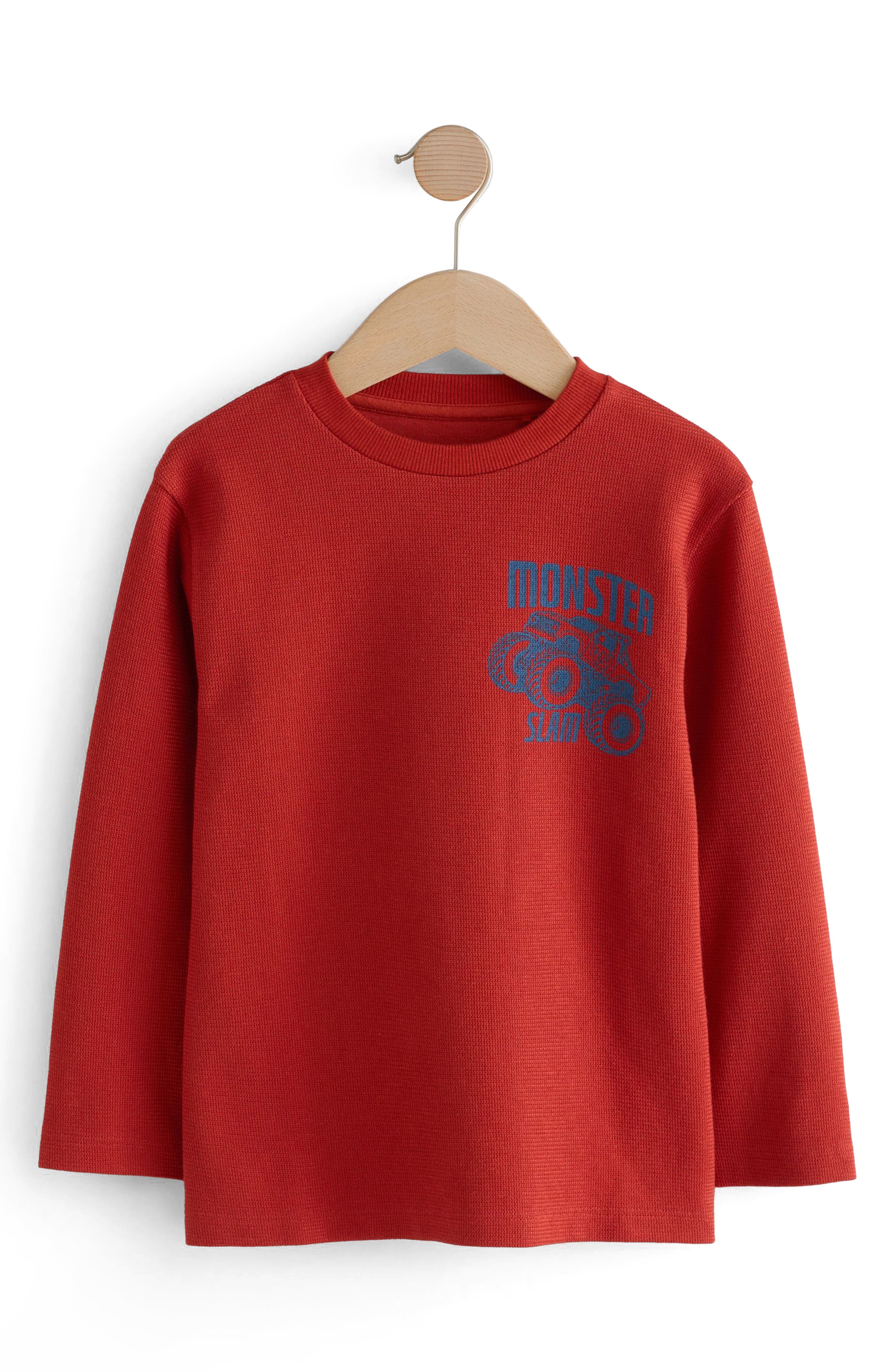 NEXT Kids' Monster Truck Textured Jersey Graphic T-Shirt