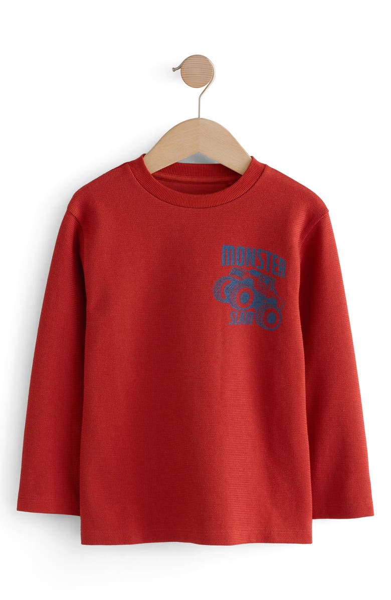 NEXT Kids' Monster Truck Textured Jersey Graphic T-Shirt, Main, color, Red