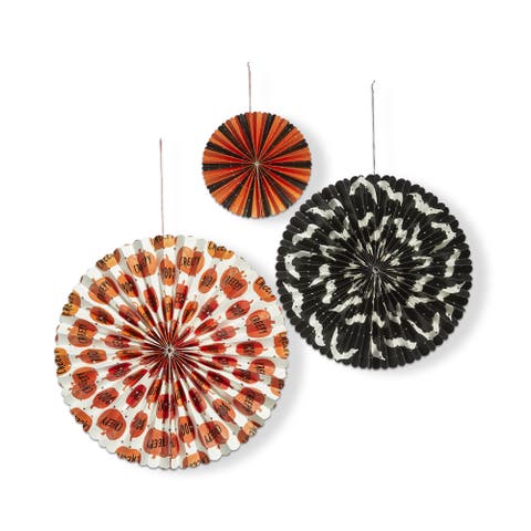 Halloween Paper Fan Wall Art Multicolor Holiday Decor