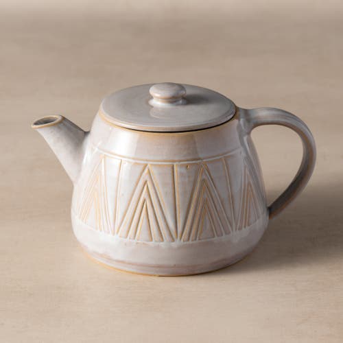 Ten Thousand Villages Mountain Peaks Ceramic Teapot In Multi