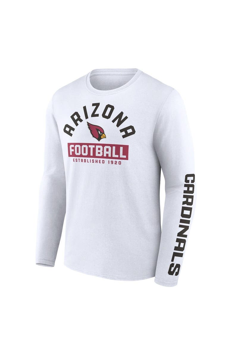 FANATICS Men's Fanatics Branded Cardinal/White Arizona Cardinals Long and Short Sleeve Two-Pack T-Shirt, Alternate, color, Cardinal