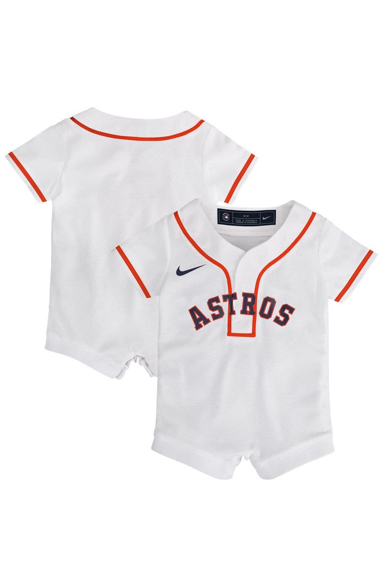 Nike Newborn Nike White Houston Astros Home Replica Romper Jersey, Main, color, White