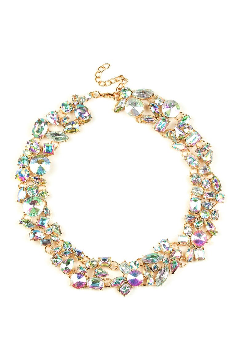 Multicolored Collar Necklace, Main, color, METTALIC