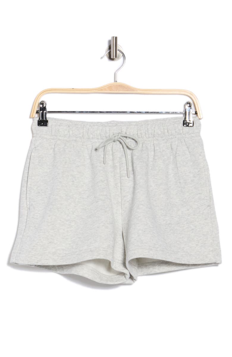 Z by Zella Feather Fleece Shorts, Alternate, color, Grey Light Heather