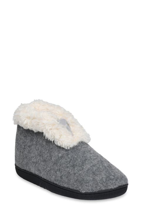 Faux Wool & Faux Shearling Slipper (Women)