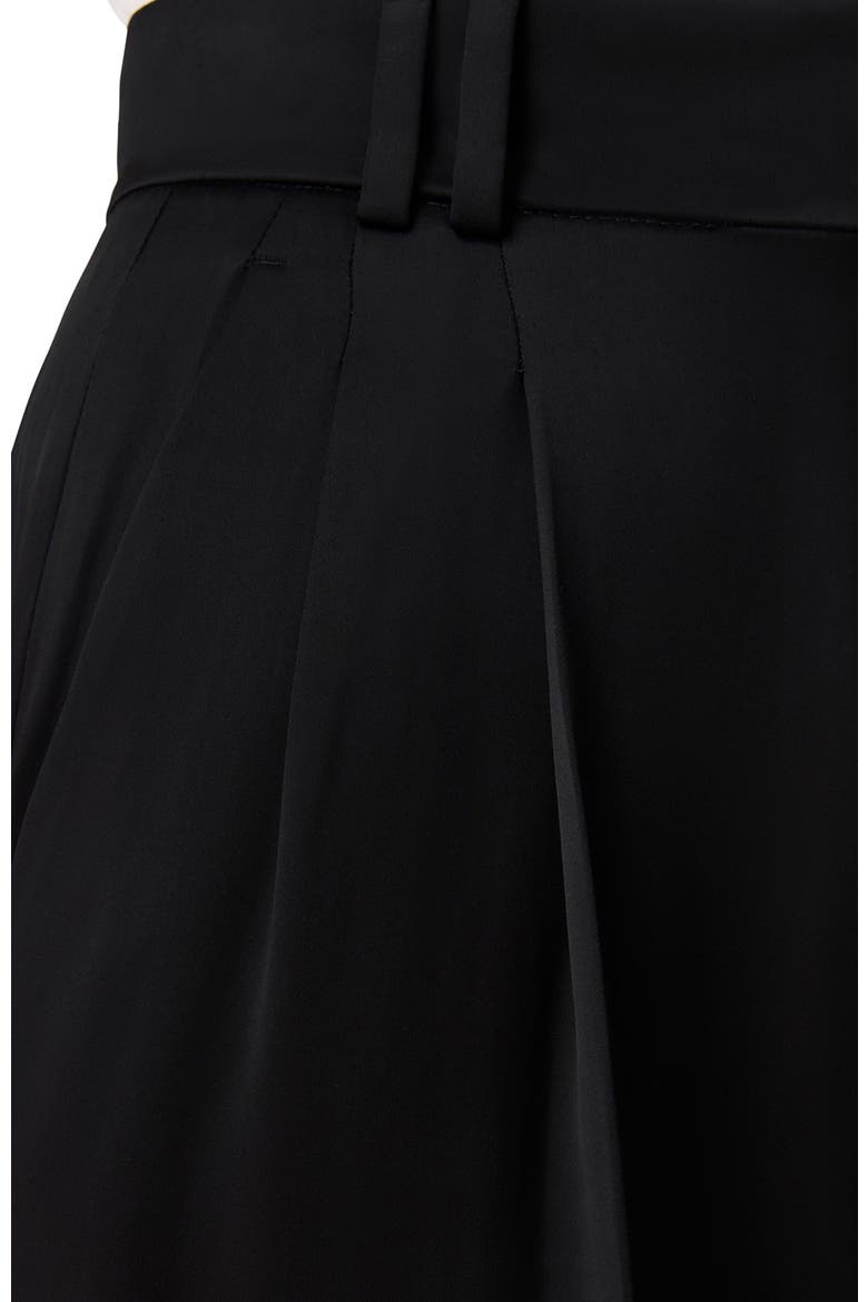 Satin Pleated Trouser, Alternate, color, Black