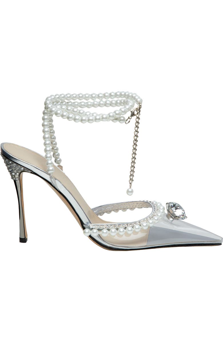 Mach & Mach Diamond of Elizabeth Imitation Pearl Pointed Toe Pump, Alternate, color,